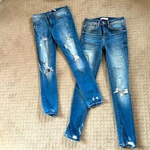 Two pairs Flying Monkey jeans- excellent condition!